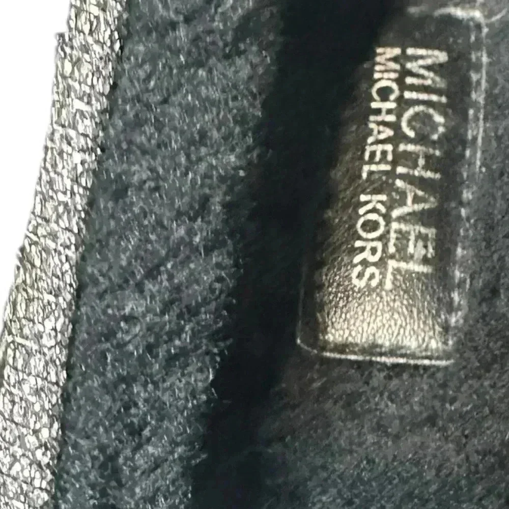 Michael Kors Sutton slides silver glitter moccasins Women’s Size 9.5 loafers